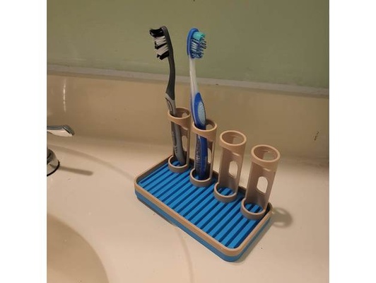 cepillo dientes caddie by cortador jipc baño accesorios soporte estante 3d print model - Mito3D