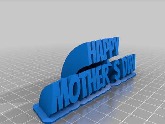 heureux mère journée 2 by john thrash personnalisé 3d print model - Mito3D
