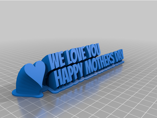 heureux mères journée by boomer48060 personnalisé 3d print model - Mito3D