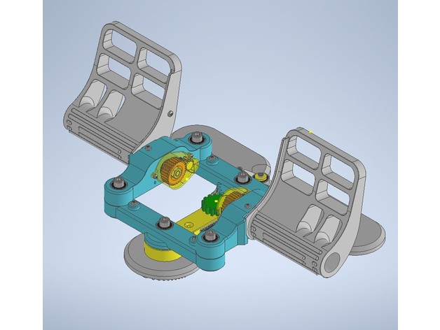 cadet pédales remix 16 by alexey4x dcs monde diy électronique f16 vol simulateur gouvernail 3D print model - Mito3D