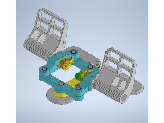 cadet pedals remix f-16 by alexey4x dcs world diy electronics f16 flight simulator rudder 3d print model - Mito3D