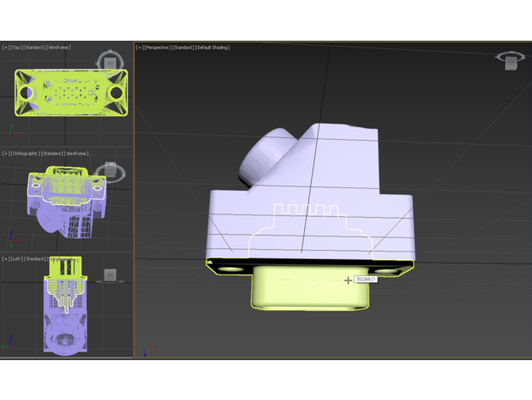 t llengeh d sub 9 15 durum kılıf 90 45 vga by egemen uluslar dsub vgaadaptör tel yönetim 3d print model - Mito3D