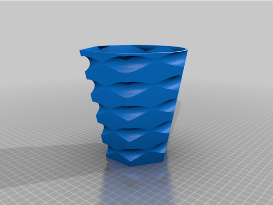 vaso by moonztar fiore penna titolare supporto spirale contorto design modalità 3d print model - Mito3D