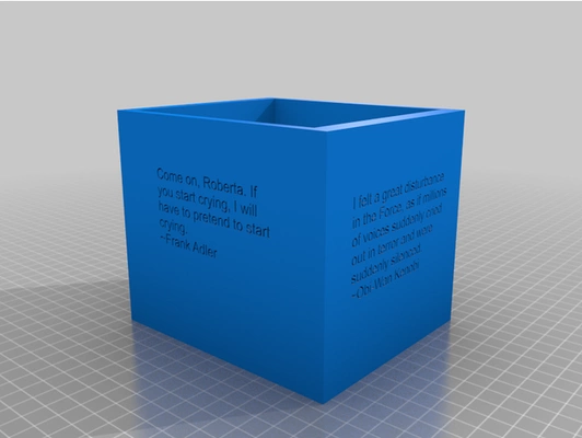 tessuto scatola citazioni by der joe i99 3d print model - Mito3D