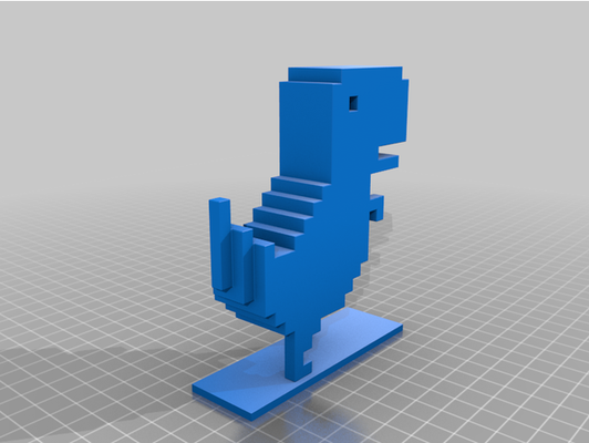 googledino plattform by xtheweissbrot dino google googledinosaurier 3d print model - Mito3D