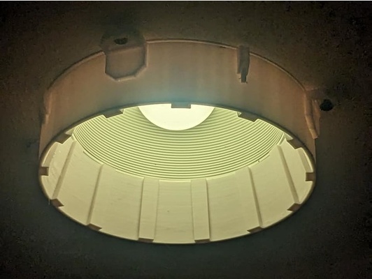 sci encastré éclairage bougeoir by klawndyke plafond lampe étoile guerres lumière 3d print model - Mito3D