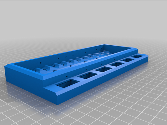 dosph aa battery charging tray by 3d print model - Mito3D