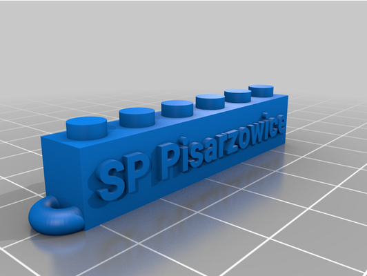 my personalizado lego compatível texto tijolo chave fobs by sppisarzowice 3d print model - Mito3D