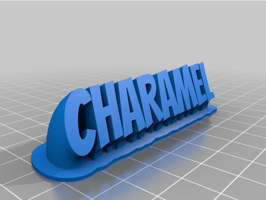 my personnalisé balayage 2 line assiette texte by charamel 3d print model - Mito3D