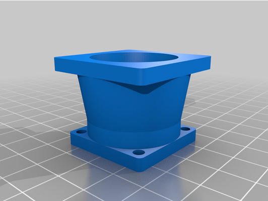 my personalizado parametrizável tamanho to ventilador adaptador múltiplo tubo ângulo by dfghjklm 3d print model - Mito3D