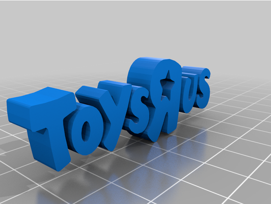 toys r us logo sign by mathias42 toysrus 3d print model - Mito3D