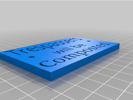 warning sign by thegreatgar 3d print model - Mito3D