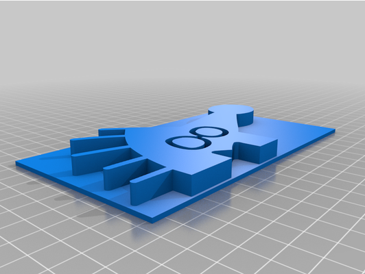 bocephus logo 3d piattaforma by bobthecowinc 3d print model - Mito3D