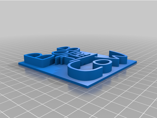 meydan bob inek metin logo 3d platform by bobthecowinc 3d print model - Mito3D