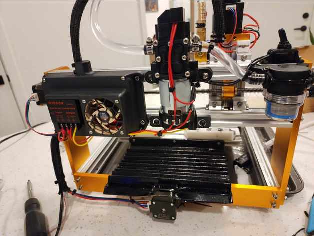 liquide refroidissement mod 3018 cnc by doodifère cnc3018 machine grbl 3D print model - Mito3D