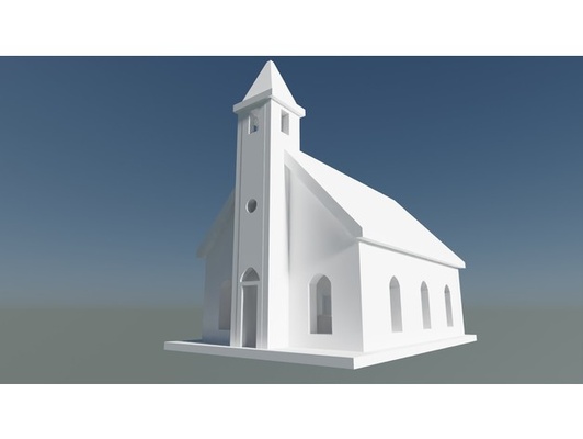 miniature church by sinanislekdemir miniatures scenery 3d print model - Mito3D