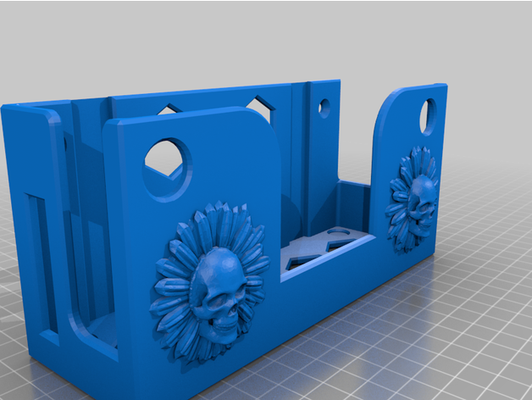 nintendo interruttore parete montare w girasole teschi by ardentthur fiori cranio girasoli 3d print model - Mito3D