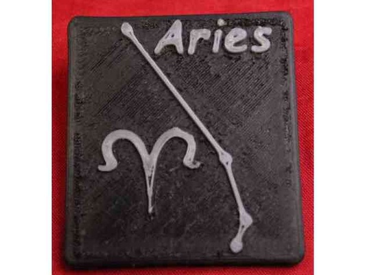 aries zodiac sign pin by jimsheldon 3d print model - Mito3D