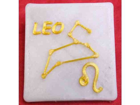 leo zodiac sign pin by jimsheldon 3d print model - Mito3D