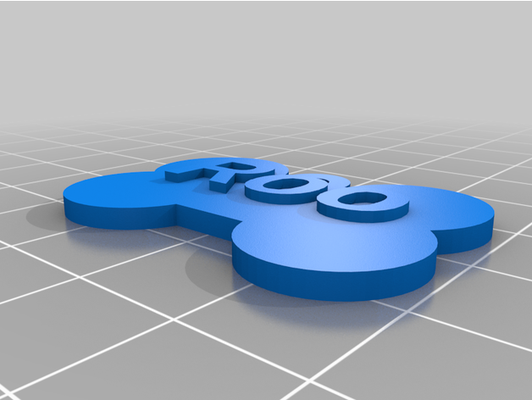 my customized dog tag bone roo by bimguriri 3d print model - Mito3D