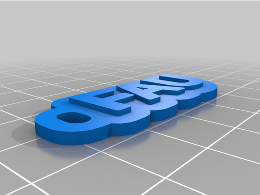 my personalizado multilínea etiqueta or llavero by fácil 3d print model - Mito3D