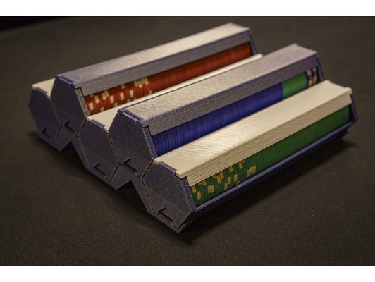 modular pôquer lasca bandeja by bubsbuilds cartão salgadinhos jogos organização fichas pôker armazenamento 3d print model - Mito3D