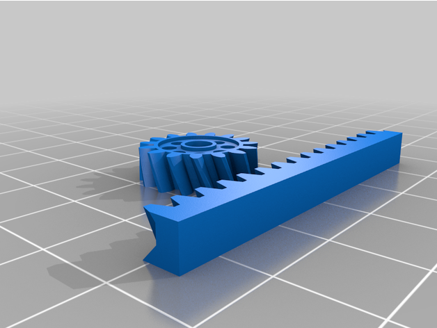 my customized parametrische zahnstange mit ritzel parametric gear rack pinion by chen23158 3D print model - Mito3D