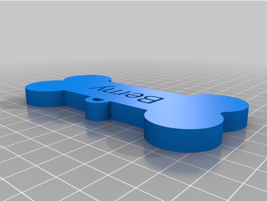 my angepasst knochen hund etikett by aussteigen 3d print model - Mito3D