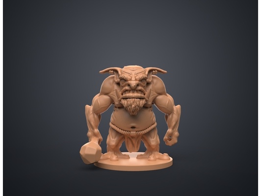 ogre fantaisie modulaire miniature by paysan résine dnd donjons dragons monstre rpg troll wargaming 3d print model - Mito3D
