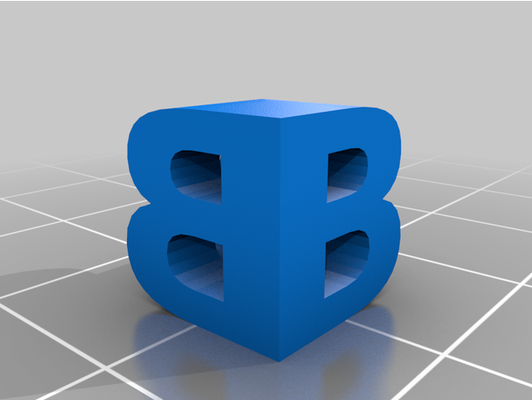 bb lettre sculpture by draconic1287 personnalisé 3d print model - Mito3D