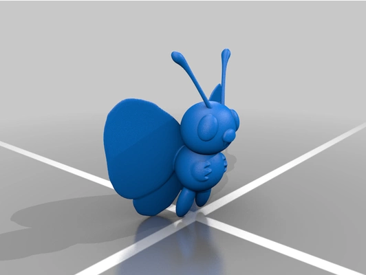 butterfree pokemon by kenna0312 bug butterfly caterpie caterpillar cute gameboy nintendo switch sculpture 3d print model - Mito3D