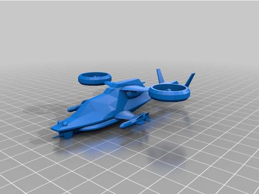 hola ciencia fi by deslizar 28mm zumbido filamento helicóptero helicoptero juego ficción astronave juguete 3d print model - Mito3D