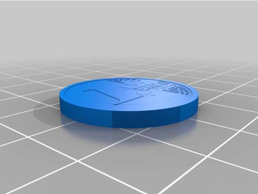 1 euro by jaylenvenekamp coin 3d print model - Mito3D