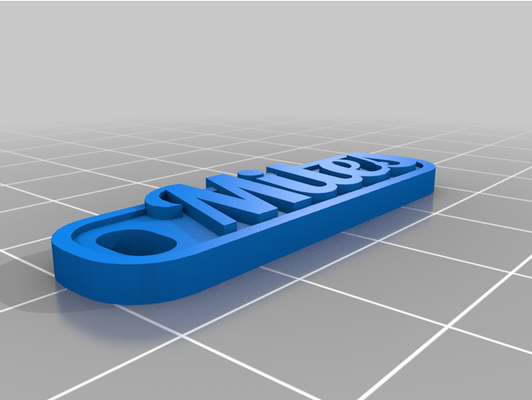 1000 keychain tags- miles by samds222 customized 3d print model - Mito3D