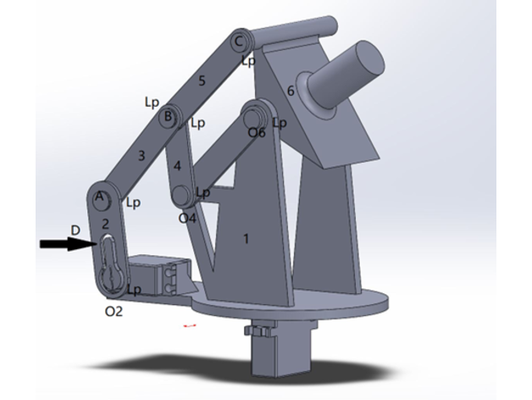 yagi antena 4 bar mecanismo rotador proyecto by siento 3d print model - Mito3D