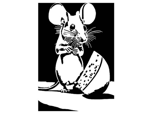 ratón plantilla by longquan animal arte queso mamíferos roedor roedores 3d print model - Mito3D