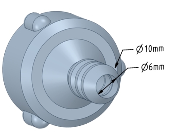 fluxo sensor mangueira conector 8mm id tubo by boutch19 3D print model - Mito3D