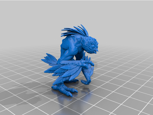 tlacatecolo - owl demon by printedencounter dnd dungeons dragons mini miniature rpg tabletop ttrpg 3d print model - Mito3D