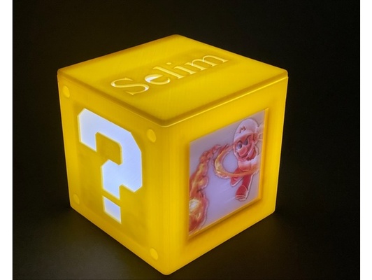 super mario geschenk box nacht licht by dennis lithophan nachtlicht bros 3d print model - Mito3D