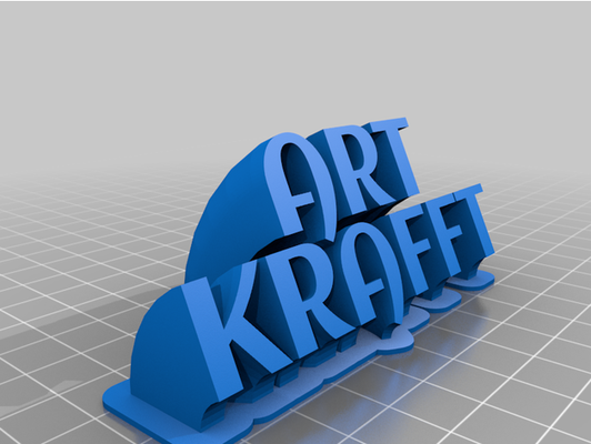 my customized sweeping 2-line art-craft plate text by fuzailk 3d print model - Mito3D