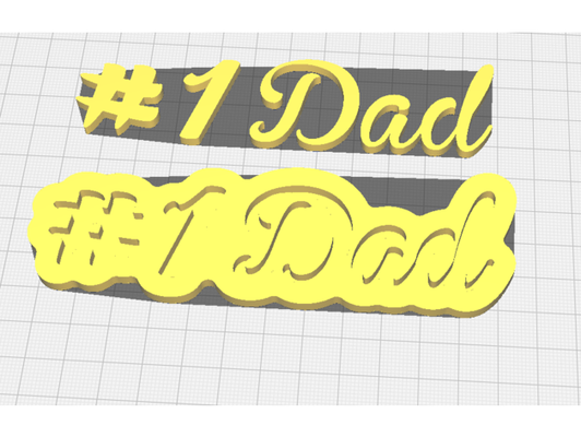 1 dad two layers base by slowpoke1969 fathers day love 3d print model - Mito3D