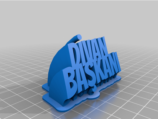 my customized sweeping 2-line plate text by jawizer 3d print model - Mito3D