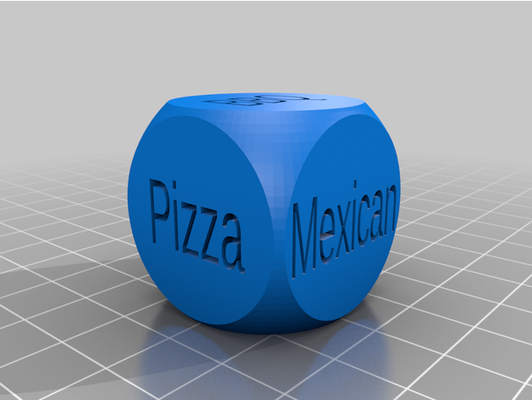 food dice 1 by rebeccalynne8402 customized 3d print model - Mito3D