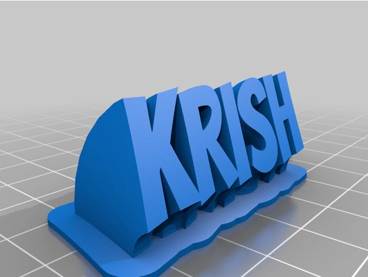 my customized sweeping 2-line plate text by krishmakers 3d print model - Mito3D