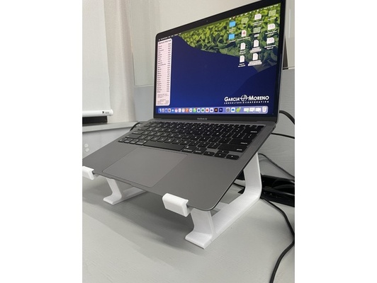 macbook air m1 m2 stand - laptop by darmorenoo apple chip 3d print model - Mito3D