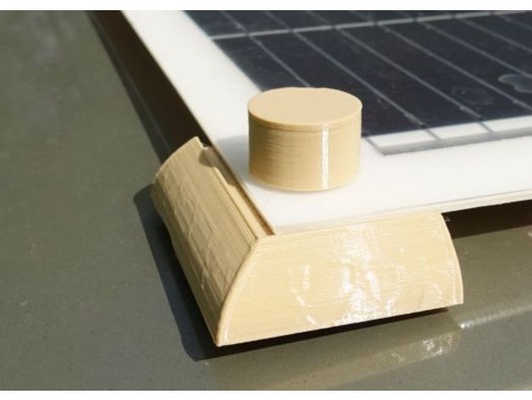 universal mounting of a flexible photovoltaic panel v 1 by sijat solar project 3d 3d print model - Mito3D