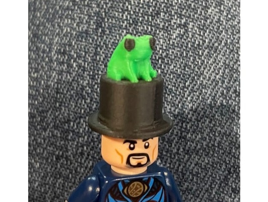 custom lego hats by smileyprinter fred frog froggy hat compatible toy 3d print model - Mito3D