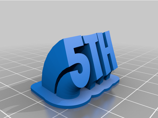 5th by cacciatore asteroidi personalizzato 3d print model - Mito3D