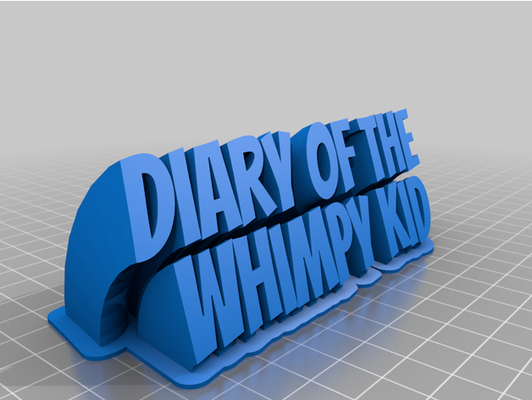 diary of whimpy kid by tylerlambeth customized 3d print model - Mito3D