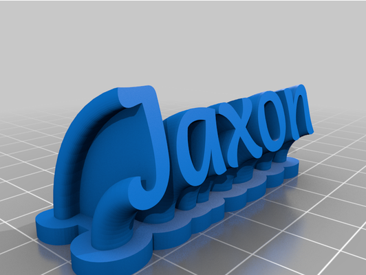 jaxon placa identificação by jacoob16 personalizado 3d print model - Mito3D